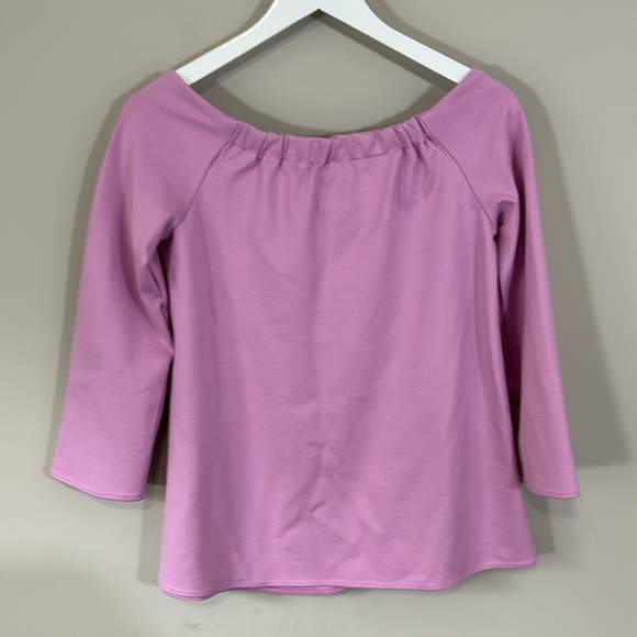 Tuckernuck Miranda Off The Shoulder Blouse Lilac Purple Long Sleeve Sz S - Picture 7 of 11